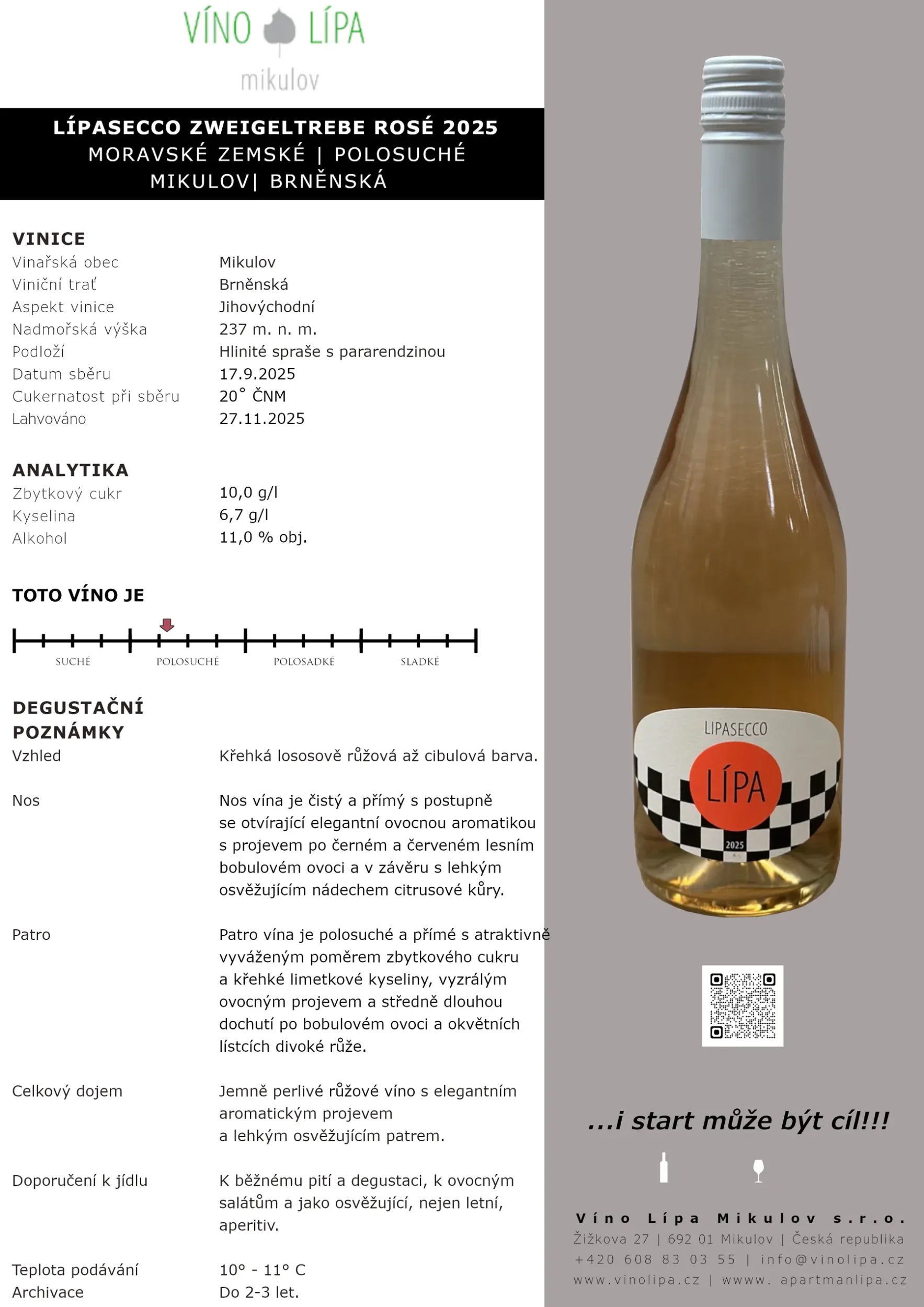 Lipasecco Zweigeltrebe rosé 2025